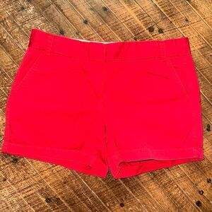 J Crew red colorful flat front 12 preppy chino shorts